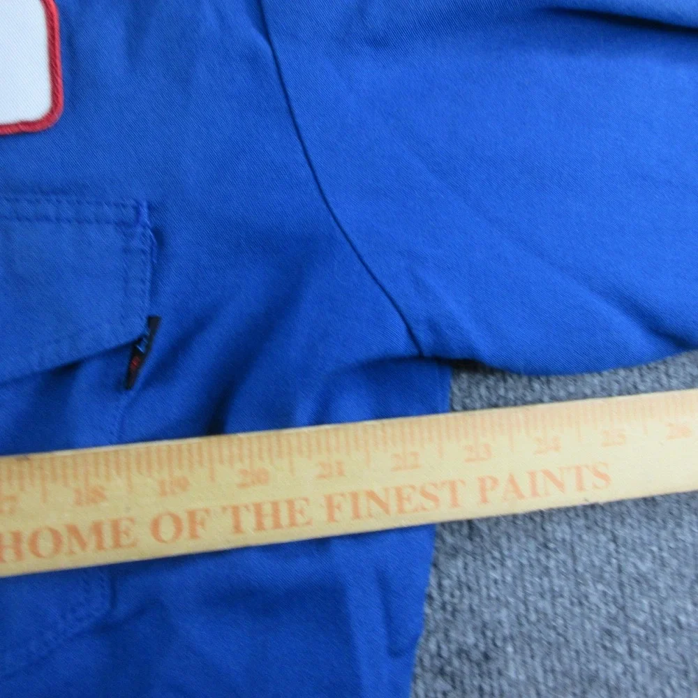 Workrite FR Coveralls Mens 50R Blue Twill Flame Resistant Mechanic Workwear USA
